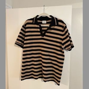 NWOT Tuckernut Pomander Place Rugby Stripe Knit Polo M
